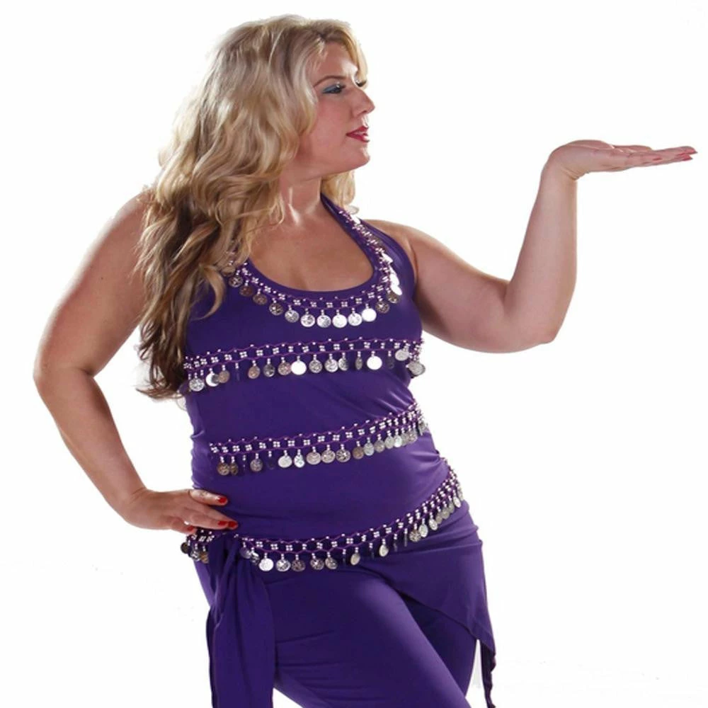 Miss Belly Dance Belly Dance Plus Sized Lycra Stretchy Halter Top | FESTIVE 4 Miss Belly Dance Belly Dance Plus Sized Lycra Stretchy Halter Top | FESTIVE