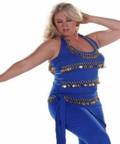 Miss Belly Dance Belly Dance Plus Sized Lycra Stretchy Halter Top | FESTIVE 8 Miss Belly Dance Belly Dance Plus Sized Lycra Stretchy Halter Top | FESTIVE