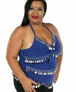 Miss Belly Dance TOPS Belly Dance Plus Sized Lycra Stretchy Tank-Top | KARSILAMA