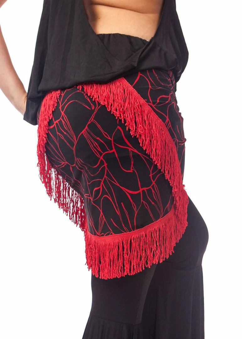 Miss Belly Dance Belly Dance Printed Fringe Hip Scarf | VEBA FRINGE 1 Miss Belly Dance Belly Dance Printed Fringe Hip Scarf | VEBA FRINGE