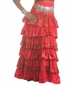 Miss Belly Dance Belly Dance Ruffled Tribal Skirt | AL MIRANDA