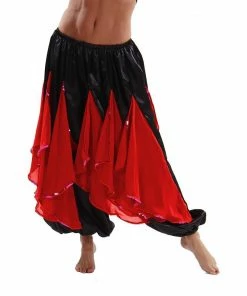 Miss Belly Dance Belly Dance Satin & Chiffon Harem Pants | TURN AND TWIRL 7 Miss Belly Dance Belly Dance Satin & Chiffon Harem Pants | TURN AND TWIRL