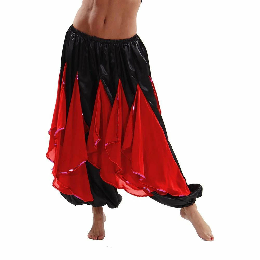 Miss Belly Dance Belly Dance Satin & Chiffon Harem Pants | TURN AND TWIRL 3 Miss Belly Dance Belly Dance Satin & Chiffon Harem Pants | TURN AND TWIRL
