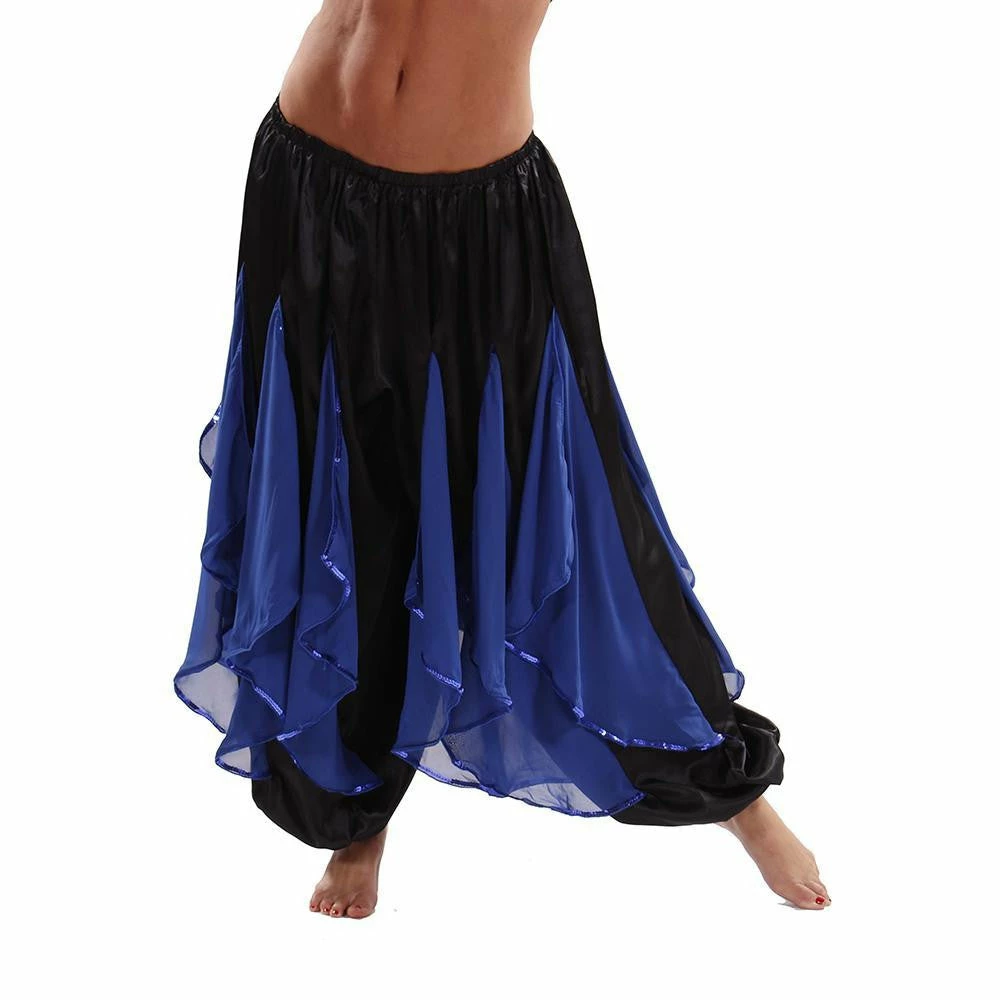 Miss Belly Dance Belly Dance Satin & Chiffon Harem Pants | TURN AND TWIRL 5 Miss Belly Dance Belly Dance Satin & Chiffon Harem Pants | TURN AND TWIRL