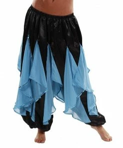 Miss Belly Dance Belly Dance Satin & Chiffon Harem Pants | TURN AND TWIRL 8 Miss Belly Dance Belly Dance Satin & Chiffon Harem Pants | TURN AND TWIRL