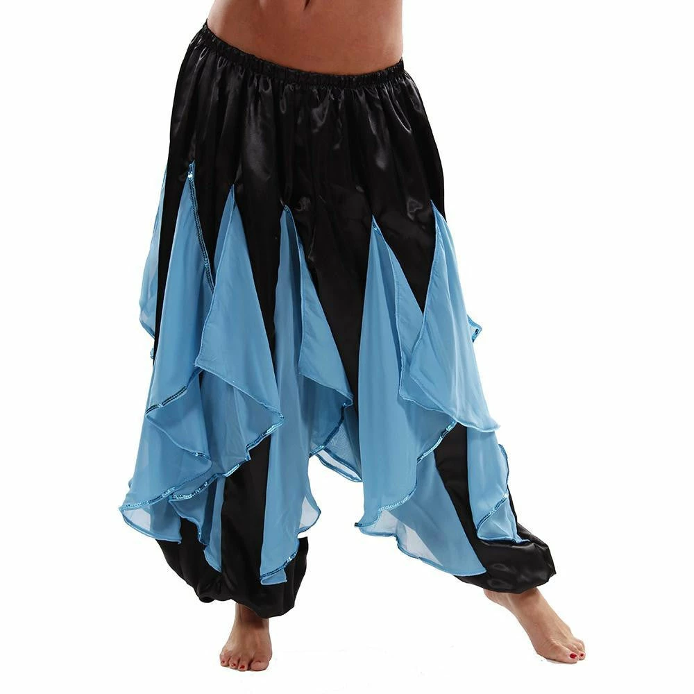 Miss Belly Dance Belly Dance Satin & Chiffon Harem Pants | TURN AND TWIRL 4 Miss Belly Dance Belly Dance Satin & Chiffon Harem Pants | TURN AND TWIRL