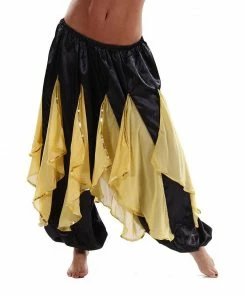 Miss Belly Dance Belly Dance Satin & Chiffon Harem Pants | TURN AND TWIRL