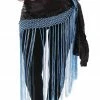 Miss Belly Dance Belly Dance Satin Fringe Hip Scarf | SULTRY SATIN BOTTOMS