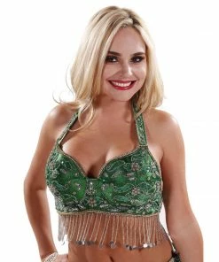 Miss Belly Dance Belly Dance Sequined Bra With Coins | RAQS SHOWSTOPPER TOPS