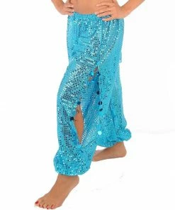Miss Belly Dance Belly Dance Sequined Harem Pants With Side Slits |