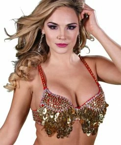 Miss Belly Dance TOPS Belly Dance Sequins Bra Top | FRINGE FRILL