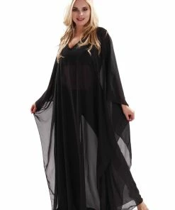 Miss Belly Dance Belly Dance Shear Solid Color Chiffon Kaftan | EASTERN THROBE