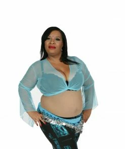 Miss Belly Dance TOPS Belly Dance Sheer Chiffon Choli Top