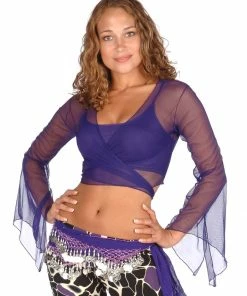 Miss Belly Dance TOPS Belly Dance Sheer Chiffon Choli Top