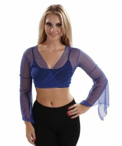 Miss Belly Dance TOPS Belly Dance Sheer Chiffon Choli Top
