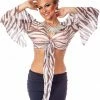 Miss Belly Dance TOPS Belly Dance Sheer Printed Choli Top | MIAMI'S MOOD