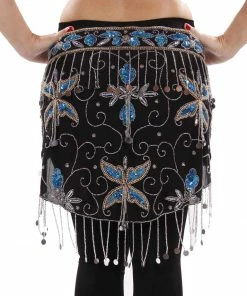 Miss Belly Dance Belly Dance Sheer Sequin Patterned Hip Wrap | SERENADE SENEYA