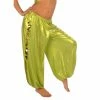 Miss Belly Dance BOTTOMS Belly Dance Shiny Lycra Harem Pants With Side Slits | MUITOSEI