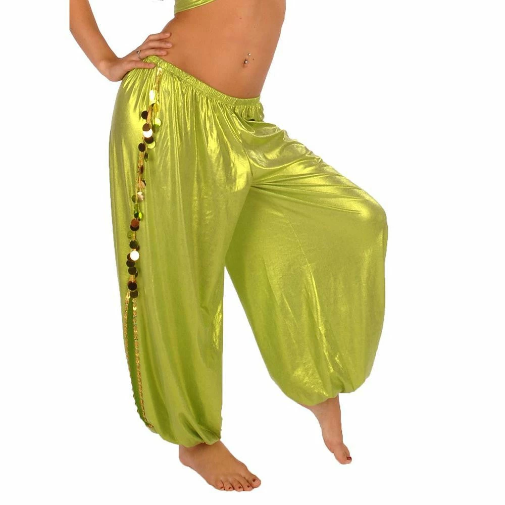 Miss Belly Dance BOTTOMS Belly Dance Shiny Lycra Harem Pants With Side Slits | MUITOSEI 1 Miss Belly Dance BOTTOMS Belly Dance Shiny Lycra Harem Pants With Side Slits | MUITOSEI