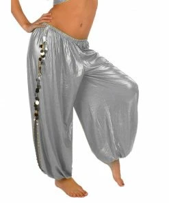 Miss Belly Dance BOTTOMS Belly Dance Shiny Lycra Harem Pants With Side Slits | MUITOSEI 9 Miss Belly Dance BOTTOMS Belly Dance Shiny Lycra Harem Pants With Side Slits | MUITOSEI