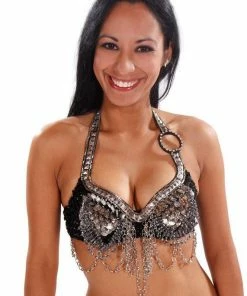 Miss Belly Dance Belly Dance Shiny Tribal Bra | Raqs N' Rock Bra TOPS