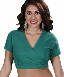 Miss Belly Dance TOPS Belly Dance Short-Sleeve Choli Top | CHOLI BASICS
