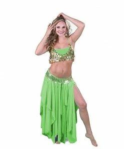 Miss Belly Dance Belly Dance Skirt, Coin Bra, & Coin Belt Costume Set | ONYXRAVE BELLY DANCE COSTUMES