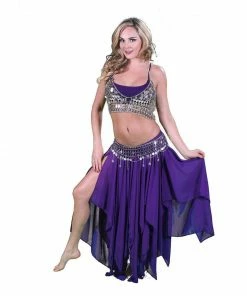 Miss Belly Dance Belly Dance Skirt, Coin Bra, & Coin Belt Costume Set | ONYXRAVE BELLY DANCE COSTUMES