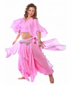 Miss Belly Dance Belly Dance Skirt, Pants, Top, & Hip Scarf Costume Set | FIT FOR FATINE BELLY DANCE COSTUMES