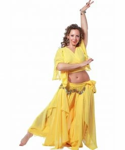 Miss Belly Dance Belly Dance Skirt, Pants, Top, & Hip Scarf Costume Set | FIT FOR FATINE BELLY DANCE COSTUMES