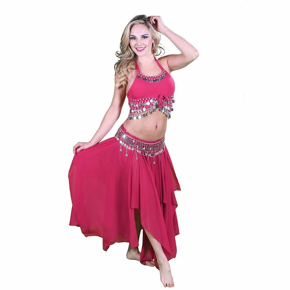 Miss Belly Dance Belly Dance Skirt, Top, & Coin Belt Costume Set | REVELRY BELLY DANCE COSTUMES 7 Miss Belly Dance Belly Dance Skirt, Top, & Coin Belt Costume Set | REVELRY BELLY DANCE COSTUMES