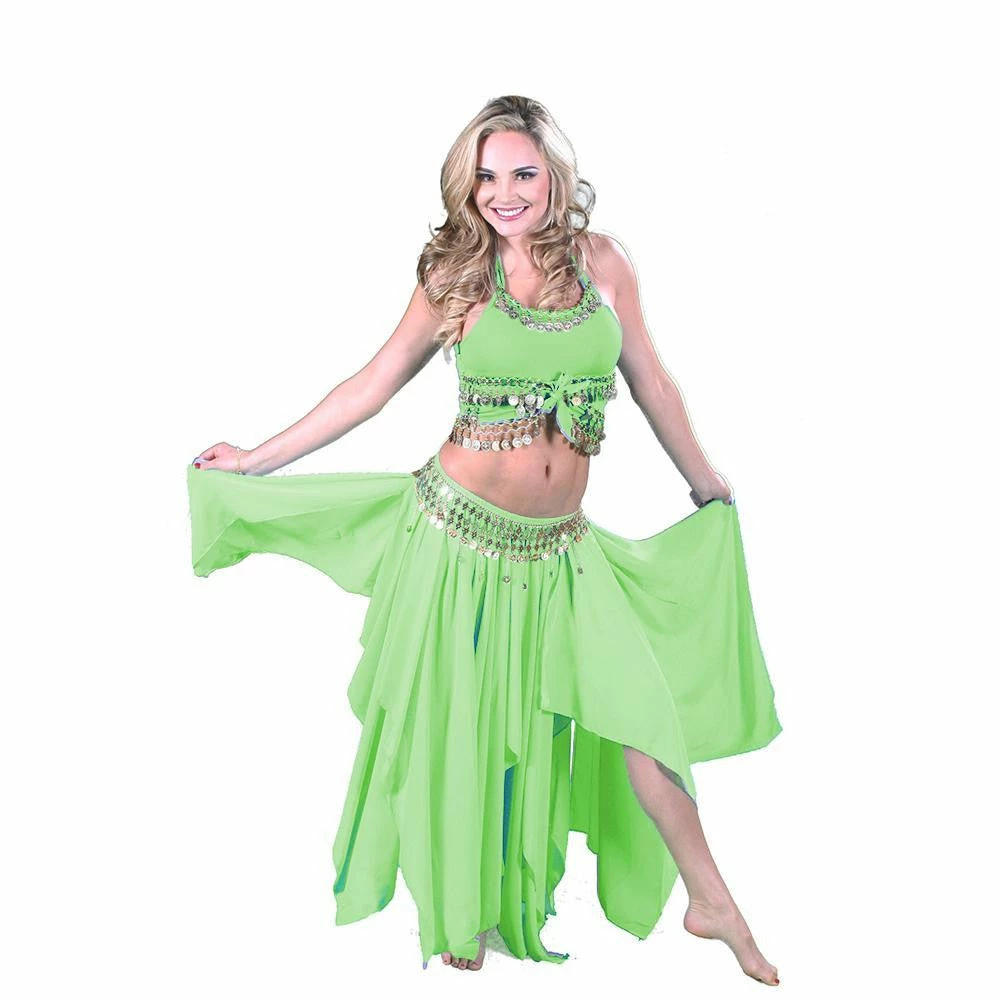 Miss Belly Dance Belly Dance Skirt, Top, & Coin Belt Costume Set | REVELRY BELLY DANCE COSTUMES 4 Miss Belly Dance Belly Dance Skirt, Top, & Coin Belt Costume Set | REVELRY BELLY DANCE COSTUMES