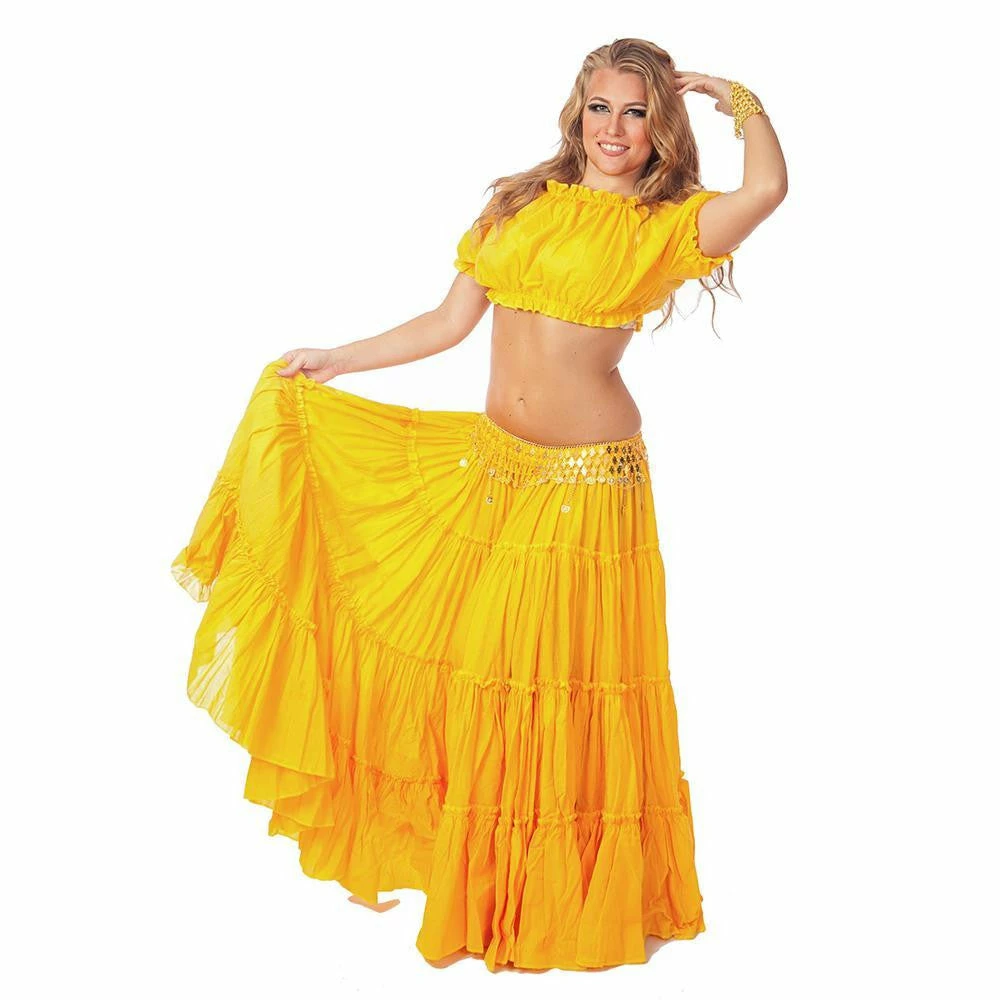 Miss Belly Dance Belly Dance Skirt, Top, & Coin Belt Costume Set | SPINNING SPIRIT 2 Miss Belly Dance Belly Dance Skirt, Top, & Coin Belt Costume Set | SPINNING SPIRIT