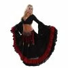 Miss Belly Dance Belly Dance Skirt, Top, & Fringe Belt Costume Set | STARS' TRAIL BELLY DANCE COSTUMES