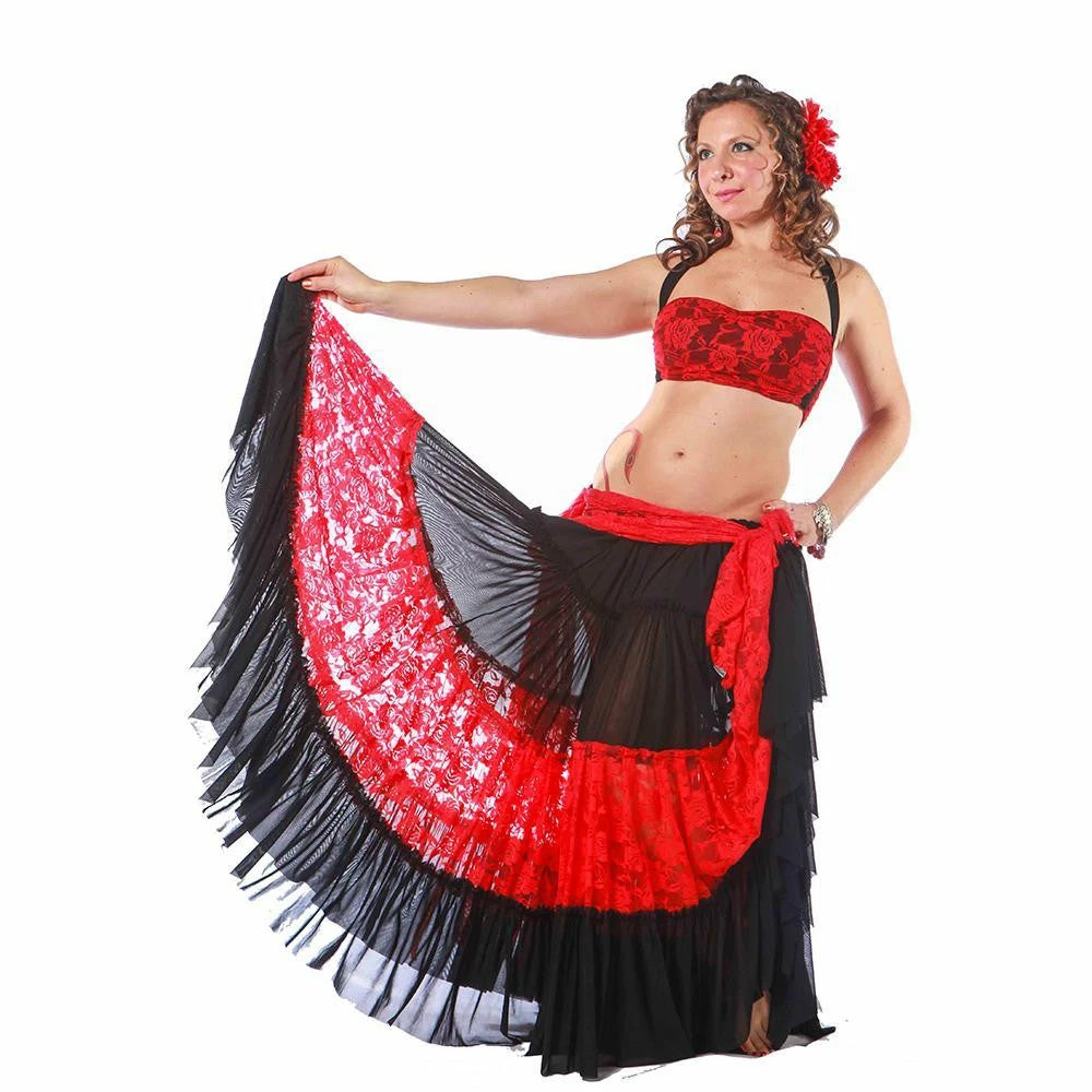Miss Belly Dance BELLY DANCE COSTUMES Belly Dance Skirt, Top, & Hip Scarf Costume Set | COLOR DOBLE 1 Miss Belly Dance BELLY DANCE COSTUMES Belly Dance Skirt, Top, & Hip Scarf Costume Set | COLOR DOBLE