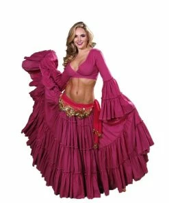 Miss Belly Dance Belly Dance Skirt, Top, & Hip Scarf Costume Set | ESMA II