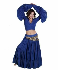 Miss Belly Dance Belly Dance Skirt, Top, & Hip Scarf Costume Set | ESMA II