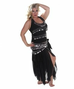 Miss Belly Dance Belly Dance Skirt, Top, & Hip Scarf Costume Set | FESTIVAL FLARE BELLY DANCE COSTUMES