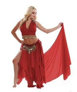 Miss Belly Dance Belly Dance Skirt, Top, Veil, & Hip Scarf Costume Set | ELEGANCE BELLY DANCE COSTUMES