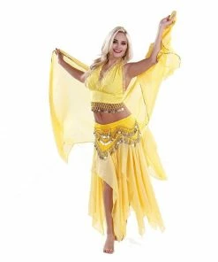 Miss Belly Dance Belly Dance Skirt, Top, Veil, & Hip Scarf Costume Set | ELEGANCE BELLY DANCE COSTUMES