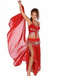 Miss Belly Dance Belly Dance Skirt, Veil, Tank Top, & Hip Scarf Costume Set | TREMENDOUS COMBO SETS