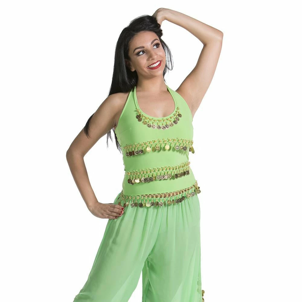 Miss Belly Dance TOPS Belly Dance Stretchy Lycra Halter Top | FESTIVE 9 Miss Belly Dance TOPS Belly Dance Stretchy Lycra Halter Top | FESTIVE