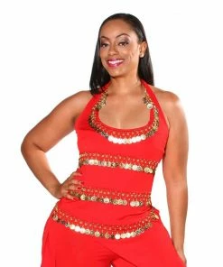 Miss Belly Dance TOPS Belly Dance Stretchy Lycra Halter Top | FESTIVE 13 Miss Belly Dance TOPS Belly Dance Stretchy Lycra Halter Top | FESTIVE