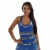 Miss Belly Dance TOPS Belly Dance Stretchy Lycra Halter Top | FESTIVE