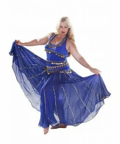 Miss Belly Dance Belly Dance Top, Skirt, & Coin Belt Costume Set | SPIN OUT SEQUEL