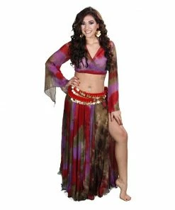Miss Belly Dance Belly Dance Top, Skirt, & Hip Scarf Costume Set | D'OR ANDA BELLY DANCE COSTUMES