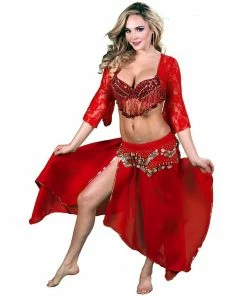 Miss Belly Dance Belly Dance Top, Skirt, & Hip Scarf Costume Set | KIRA'S SONG BELLY DANCE COSTUMES
