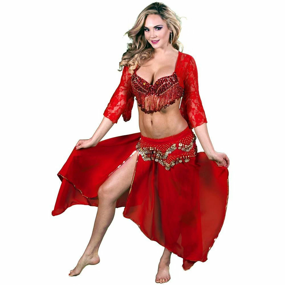 Miss Belly Dance Belly Dance Top, Skirt, & Hip Scarf Costume Set | KIRA'S SONG BELLY DANCE COSTUMES 2 Miss Belly Dance Belly Dance Top, Skirt, & Hip Scarf Costume Set | KIRA'S SONG BELLY DANCE COSTUMES
