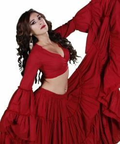 Miss Belly Dance Belly Dance Tribal Bell-Sleeve Cotton Top | BELL ROMPI 2