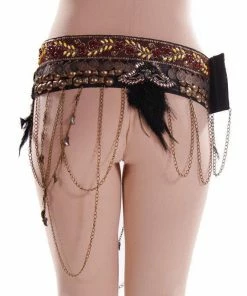 Miss Belly Dance PLUS SIZE Belly Dance Tribal Belt With Chains | FUSION FLEUR